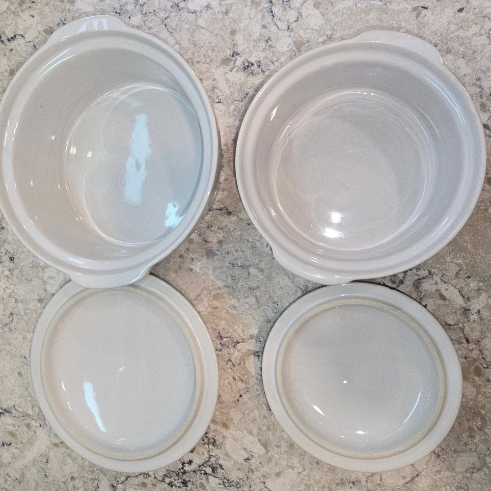 Rare Vintage Daekor Nancy Lynn Smiling Fruit Casserole Dish Set 2pc
